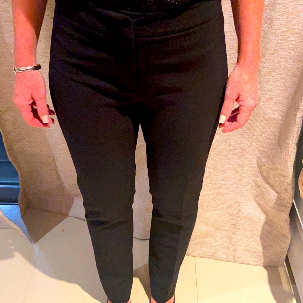 Oscar de la Renta black crêpe pants